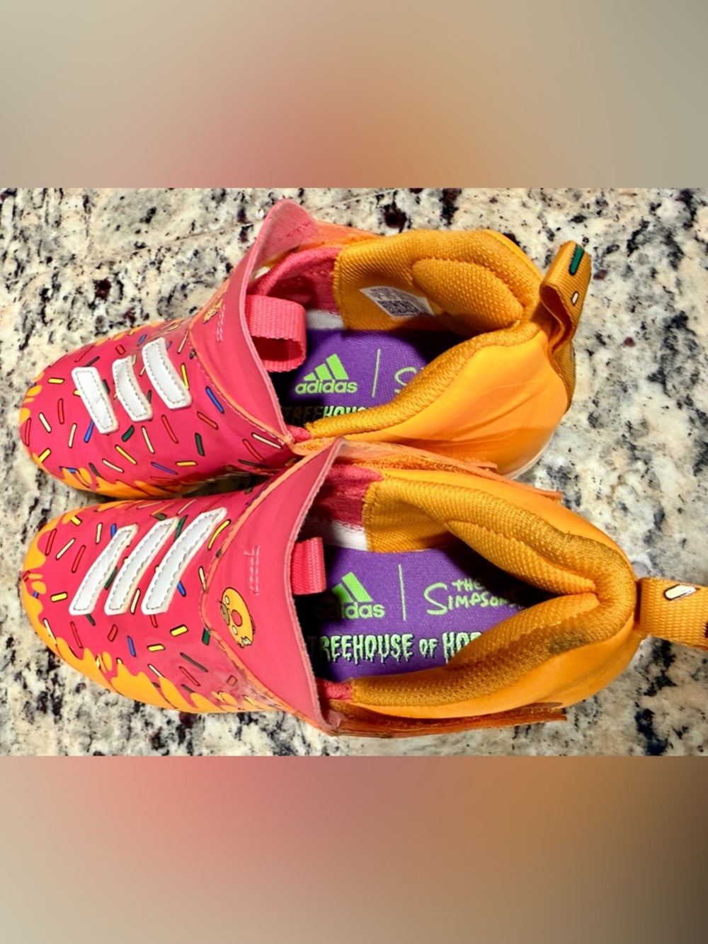The Simpsons x Adidas Freak Spark J “Donut” Cleats Size 1 - Picture 6 of 13